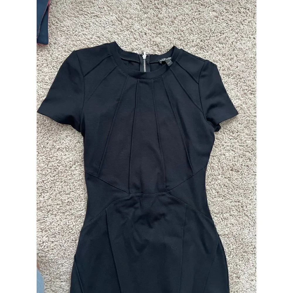 Express cap sleeve bandage high quality round neck size 0 dress